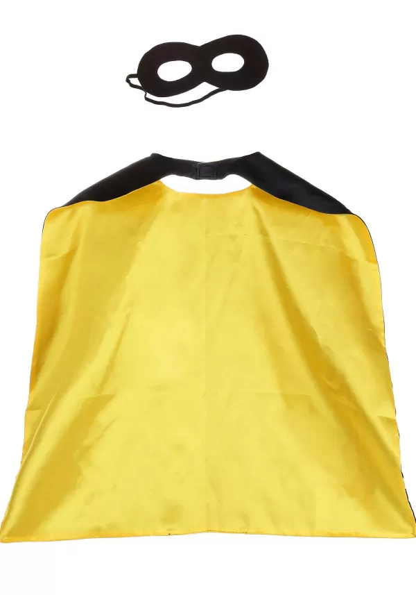Best Sale Superhero Black And Yellow Costume Cape Set For Adults Capes