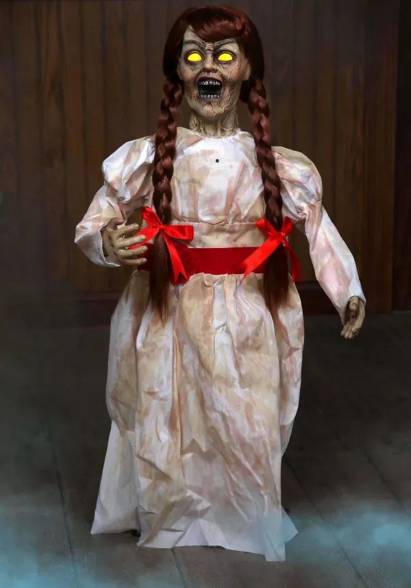 Clearance Talking Haunted Girl Doll Halloween Props