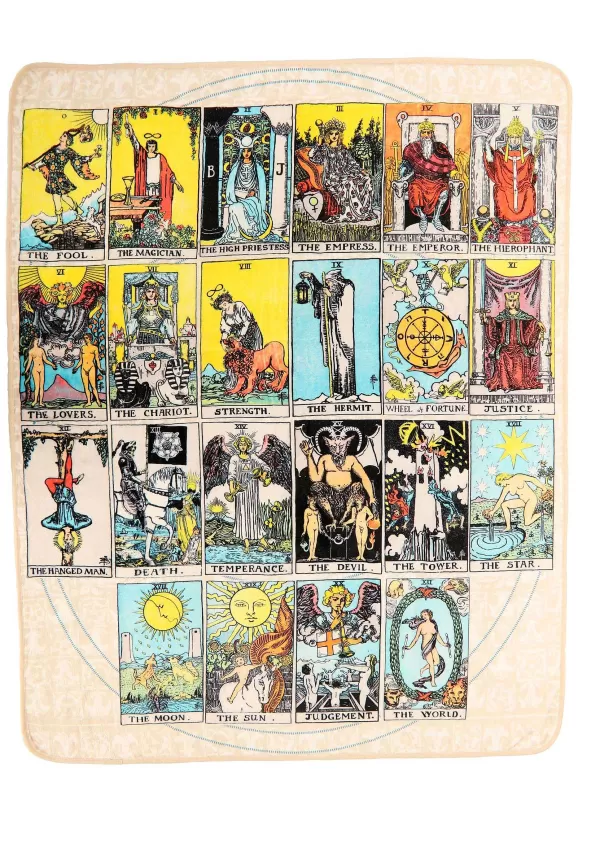 Online Tarot Cards Comfy Throw Blanket Indoor Decorations