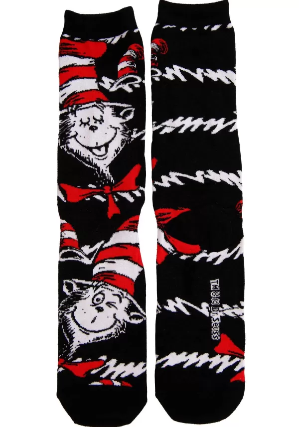 Best Sale The Cat In The Hat Adult Crew Sock Set Socks / Slippers