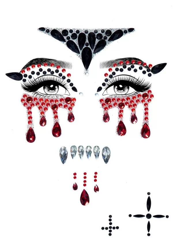 Online Vampire Face Adhesive Jewel Kit Makeup