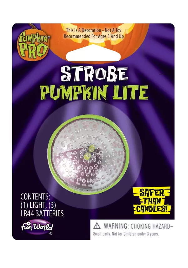 Hot White Strobe Pumpkin Lite Halloween Lights