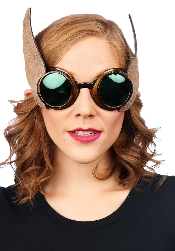 Online Winged Goggles Gold Glasses / Sunglasses
