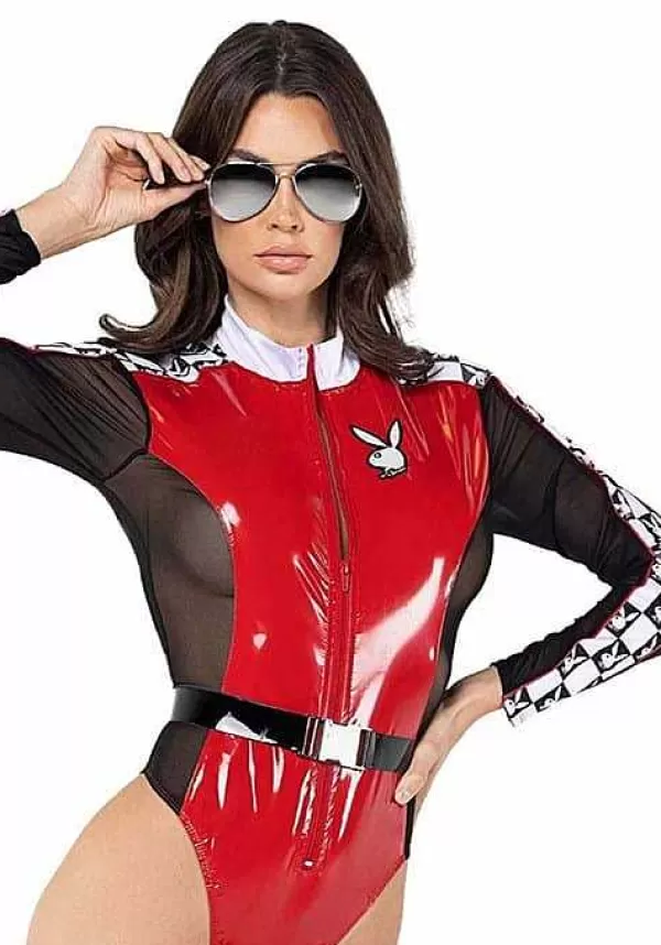 Cheap Women'S Playboy Race Car Driver Costume Sexy Costumes