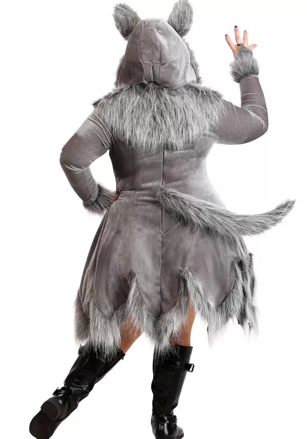 Hot Women'S Plus Size Grey Wolf Costume Women'S Costumes