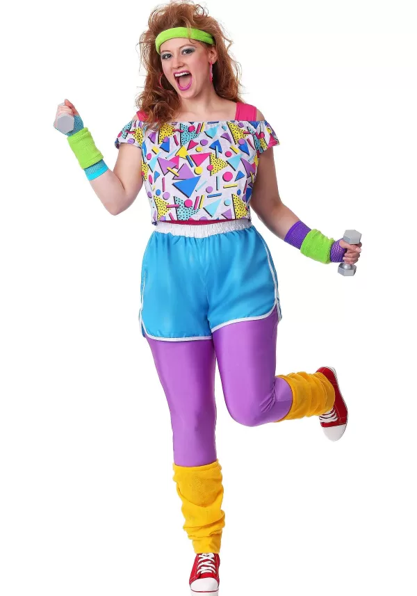 Discount Women'S Plus Size Work It Out 80S Costume Women'S Costumes